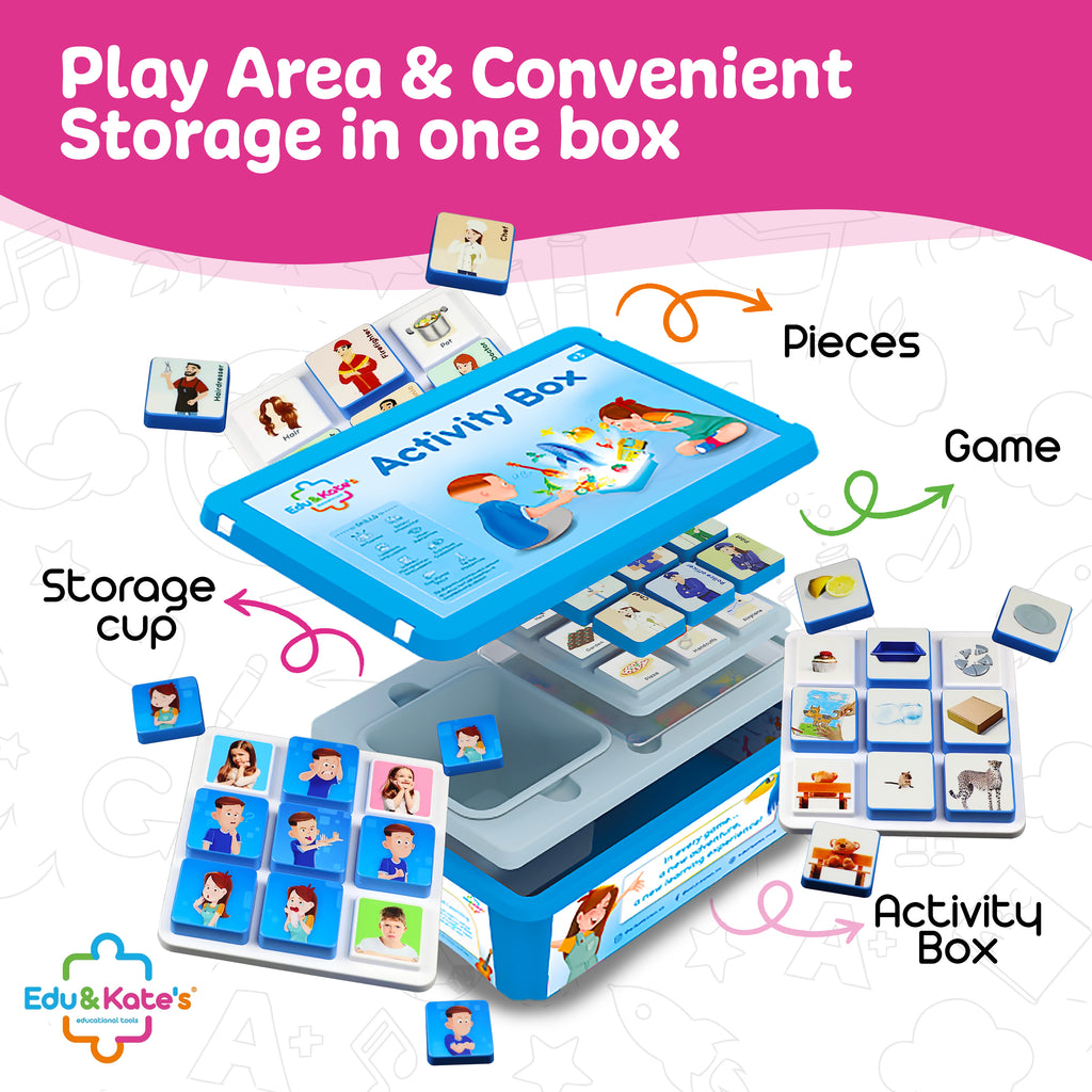 Preschool Learning Toys - 27 Pcs, 3 Boards + Activity Box - Autism ...